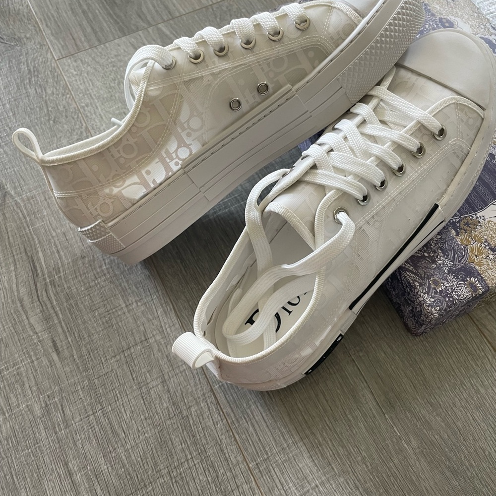 Brand new Dior white on white sneakers